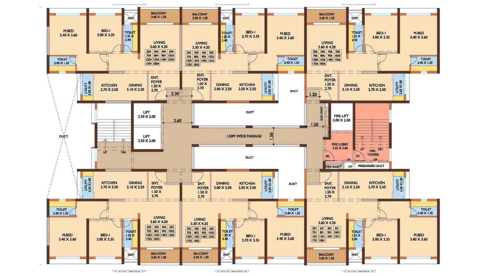 Nanded-City- Saajgiri-Typical-floor-plan-2BHK-BLDG-F